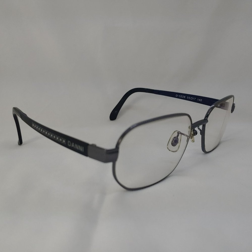 DANNI Eyeglass Frames Black Silver Full Rim Metal Frame D-5228